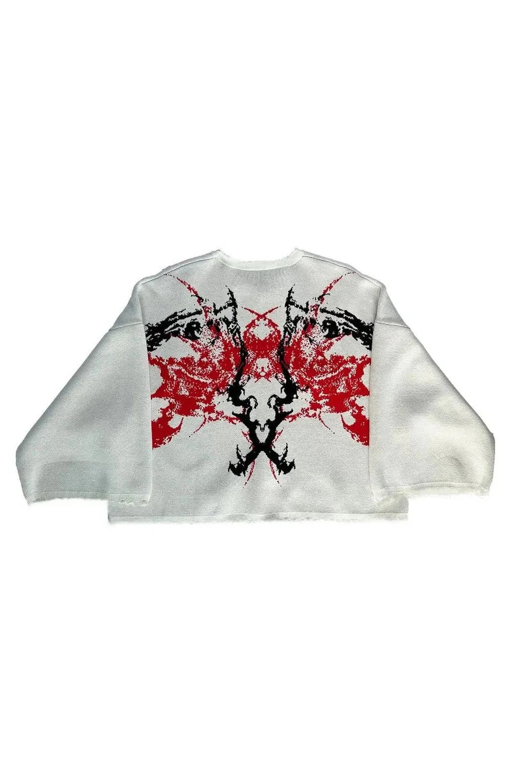 Black Metal Flame Graphic Sweater in Black, featuring flames.