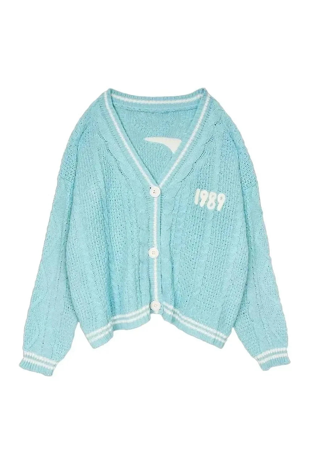 Fall Blue Bird Embroidery Cardigan