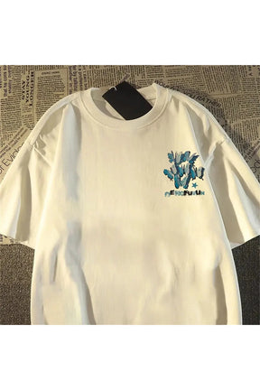 Blue Butterfly Graphic T-Shirt