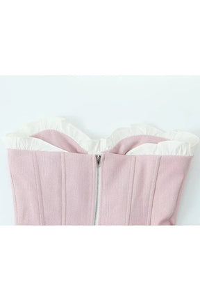 Blush Ruffle Sweetheart Corset