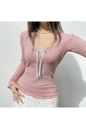 Blush Whisper Ribbed Top