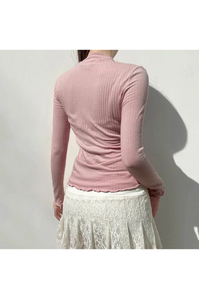 Blush Whisper Ribbed Top