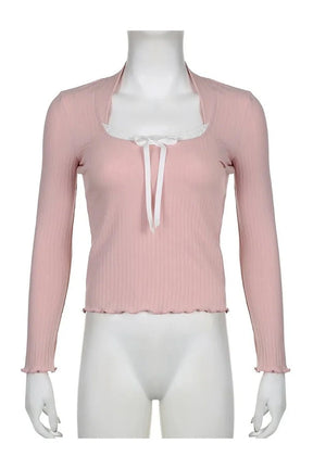 Blush Whisper Ribbed Top