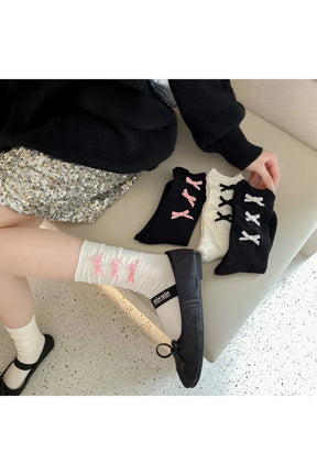 Bow Adorned Ankle Socks