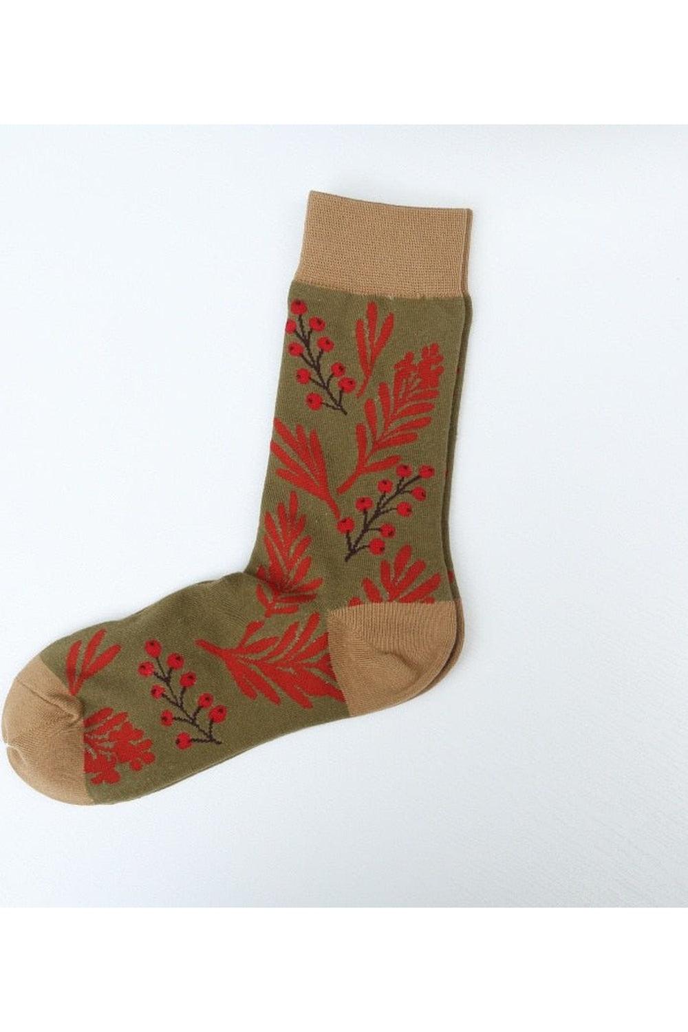 Brown Retro Cotton Socks