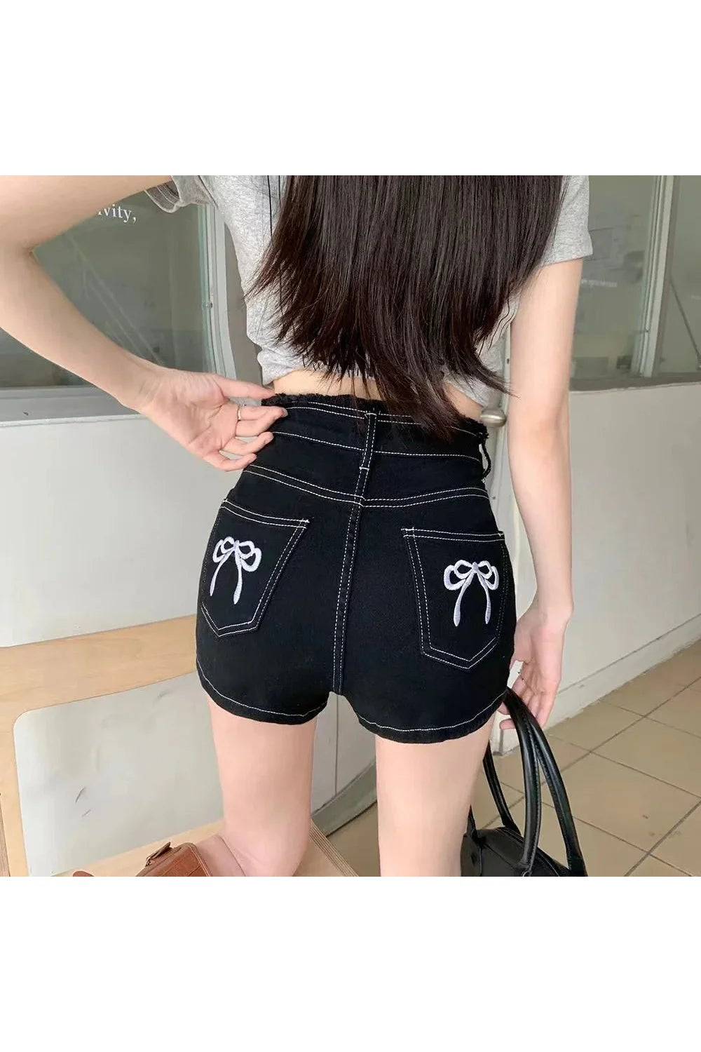 Butterfly Embroidered Hot Shorts