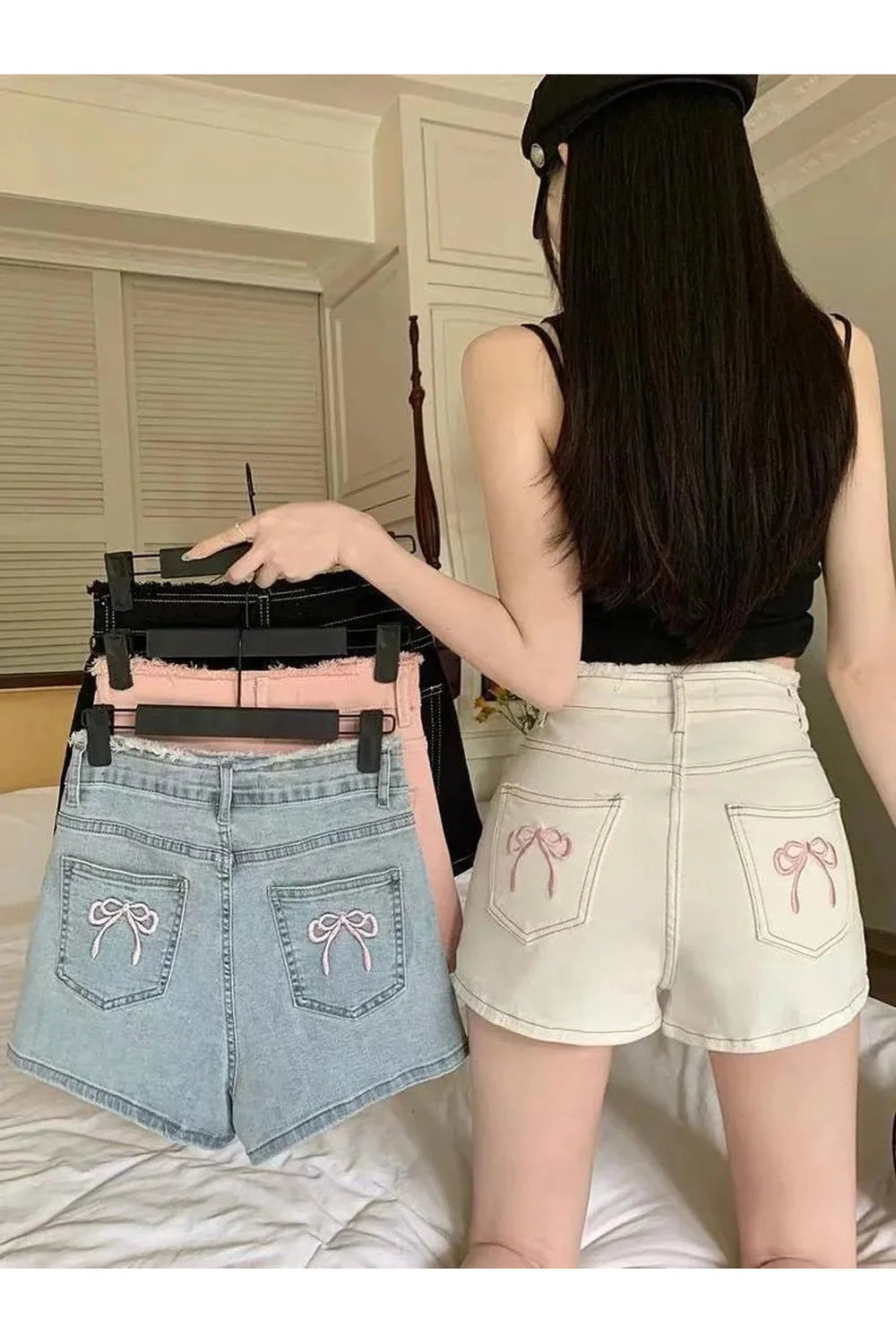 Butterfly Embroidered Hot Shorts