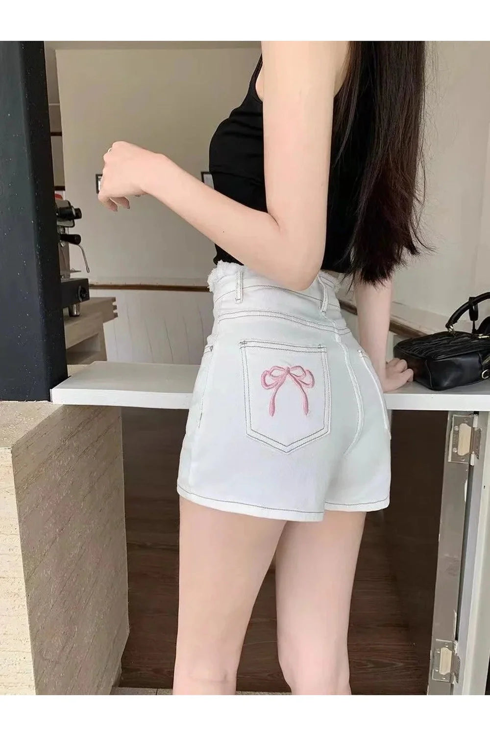 Butterfly Embroidered Hot Shorts