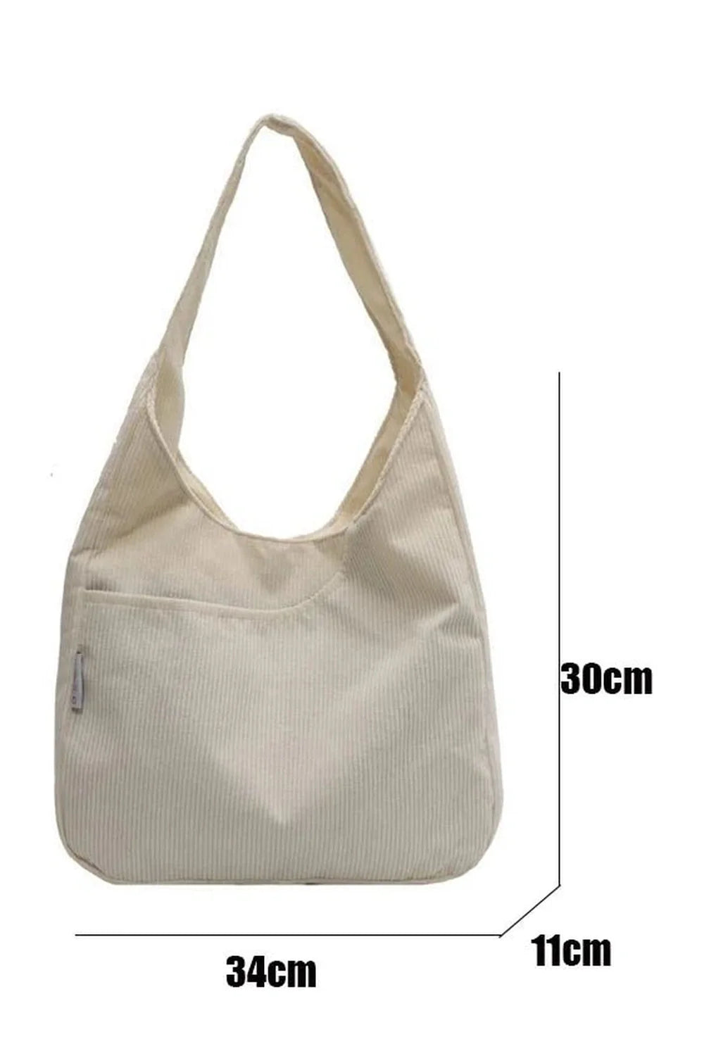 Canvas Corduroy Large Handbag