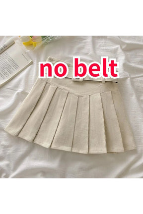 Apricot pleated skirt without belt, Caramel Pleat Delight.