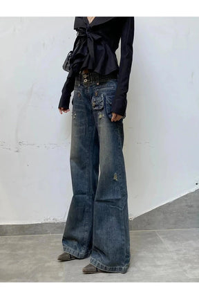 Cargo Chic Wide-Leg Jeans