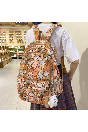 Cartoon Print Book Bag