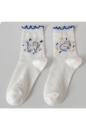 Cartoon Summer Thin Tube Socks