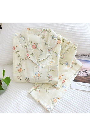 Casual Floral Cotton Pajama