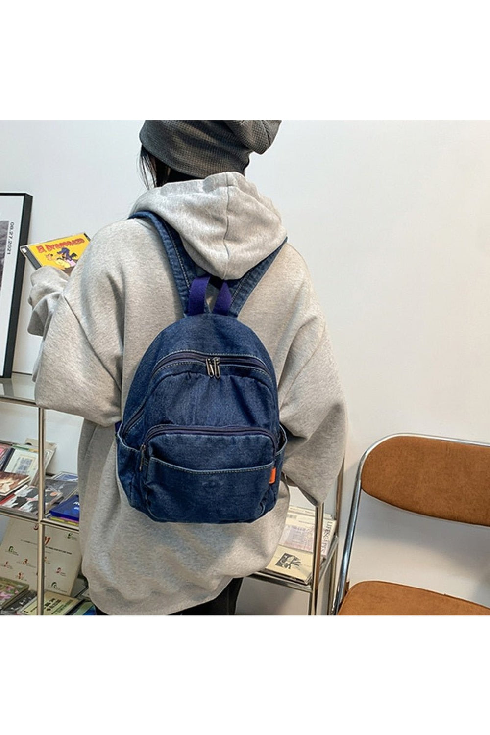 Casual Large Denim Backpack