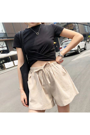 Casual Linen Gym Shorts