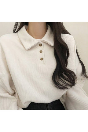 Apricot Casual Polo Long Sleeve T-Shirt in style.