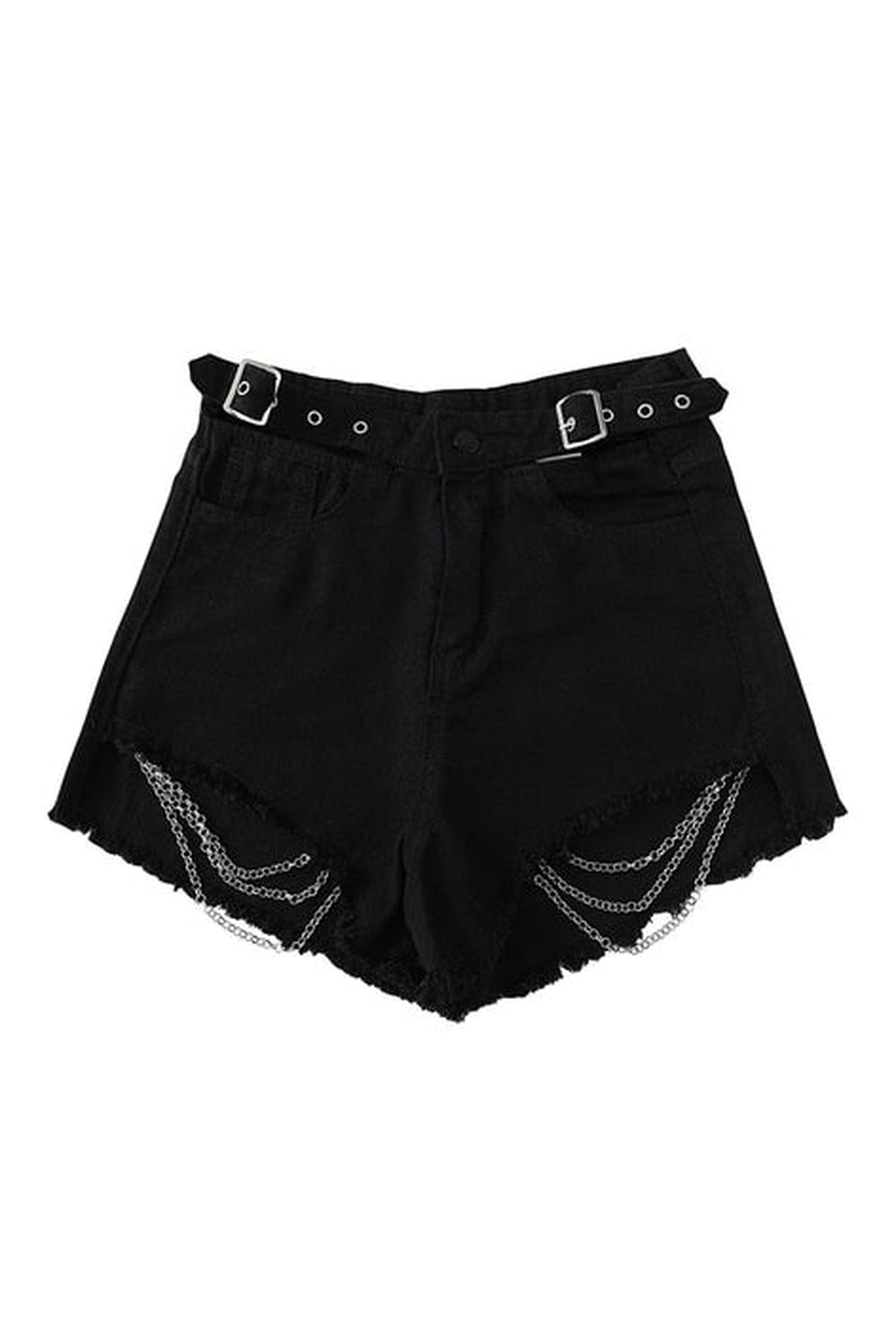 Short, sleek black Casual Sexy Spring Shorts.