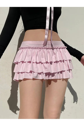 Casual Sweet Bow A-Line Mini Skirt