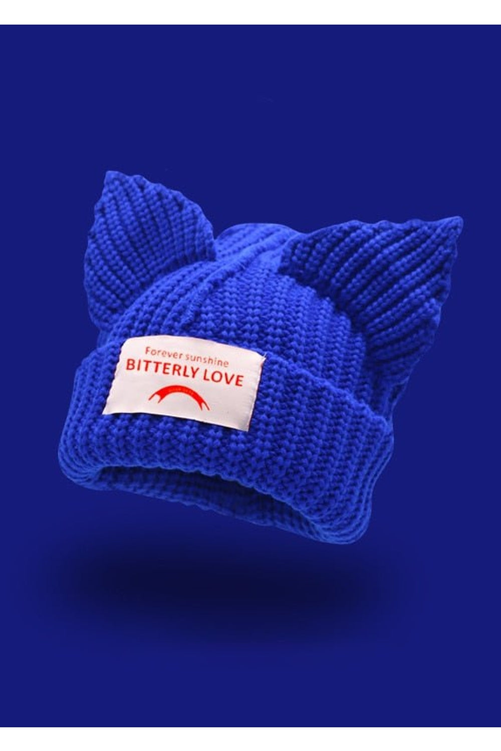 Cat Ear Knitted Hat "BITTERLY LOVE"