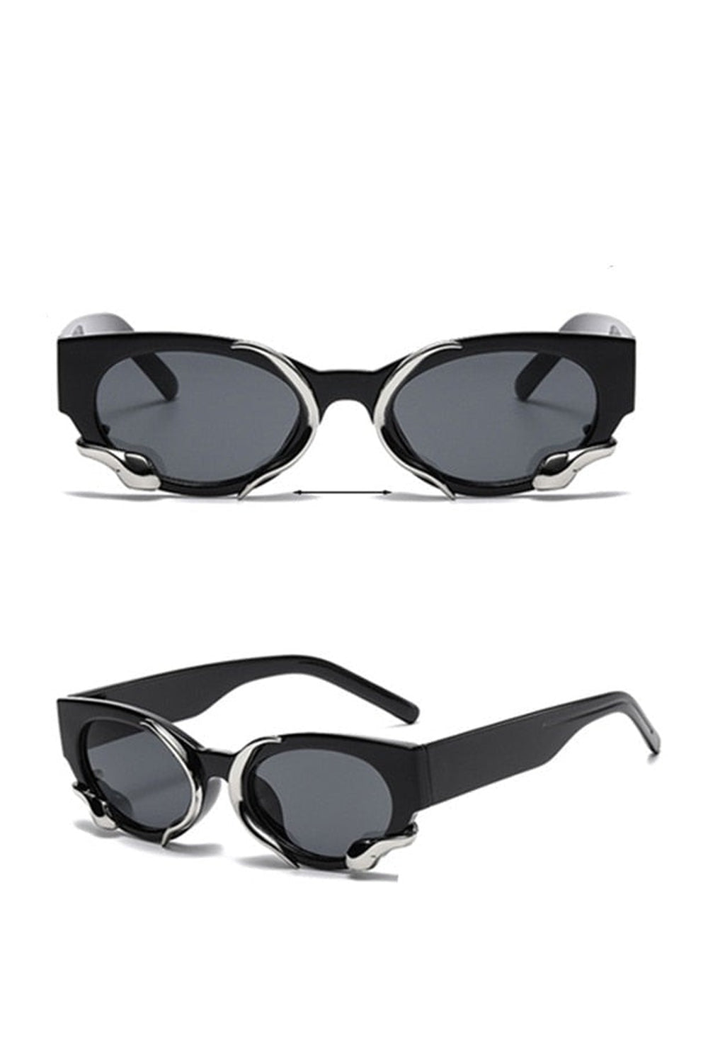 Cat Eye Snake Wrapped Sunglasses