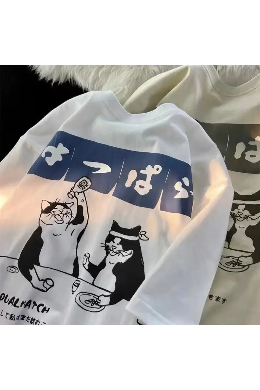 Cat Print Minimalist T-shirt