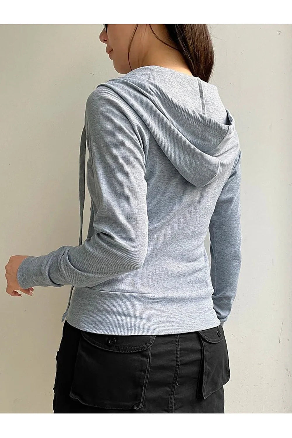 Fall Charcoal Chic Zip-Up Hoodie