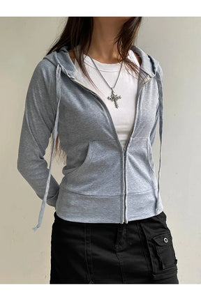 Stylish Fall Charcoal Chic Hoodie in GRAY.