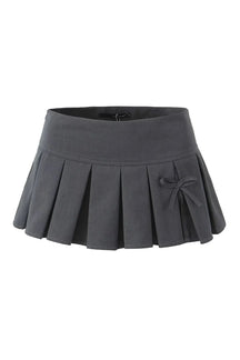 Charcoal Twirl Pleated Skirt in variant as1: Elegant and versatile pleated skirt.