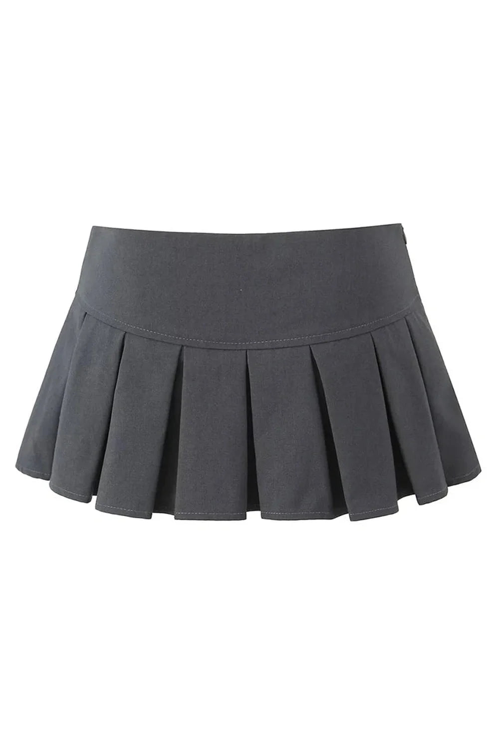 Charcoal Twirl Pleated Skirt