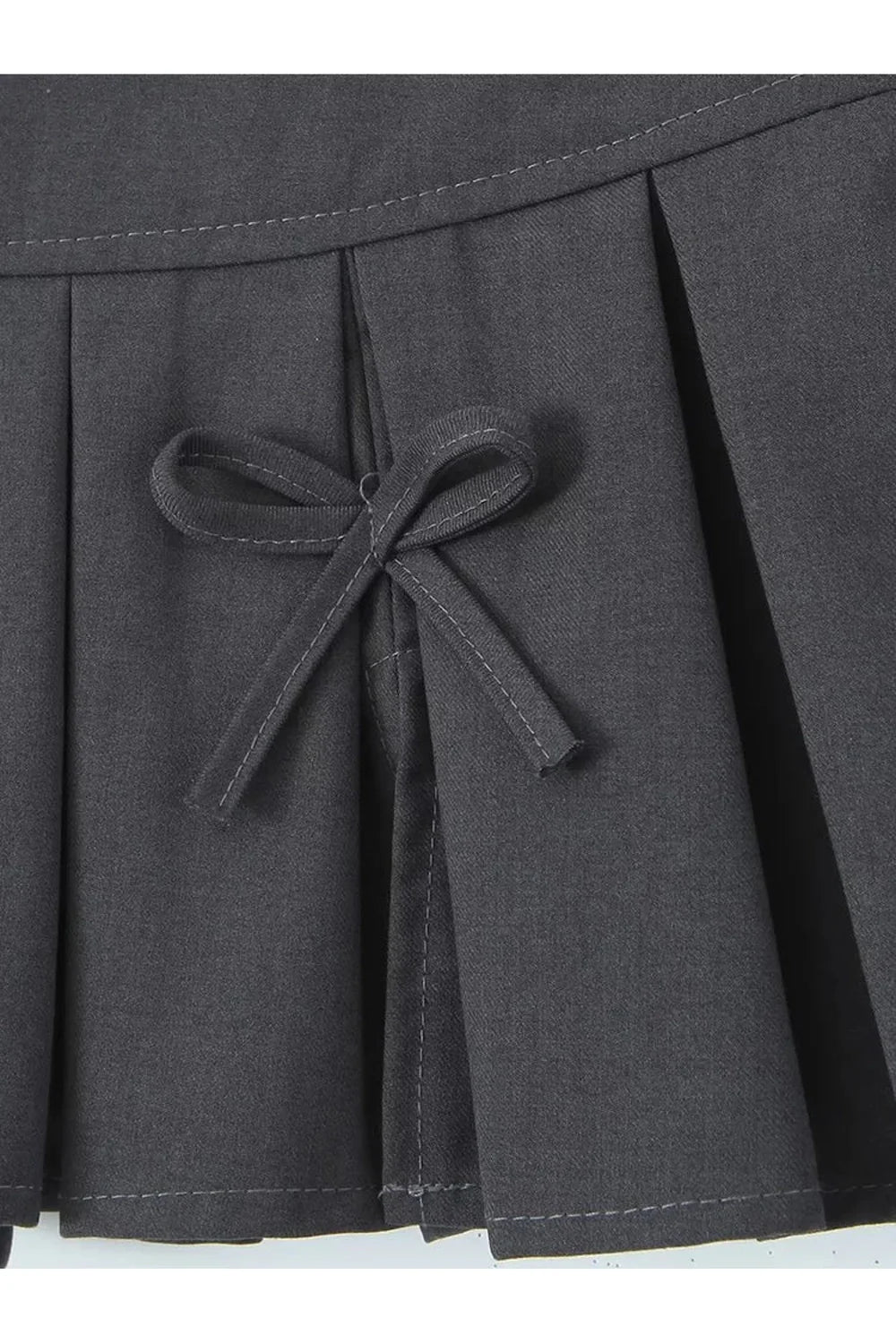 Charcoal Twirl Pleated Skirt