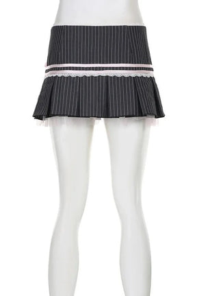 Charmed Pinstripe Pleat Skirt