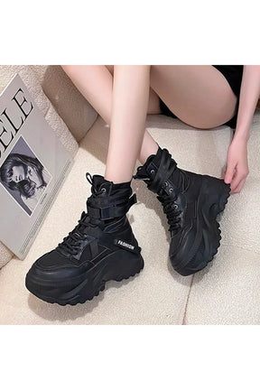 Chunky Lace-up Ankle Boots