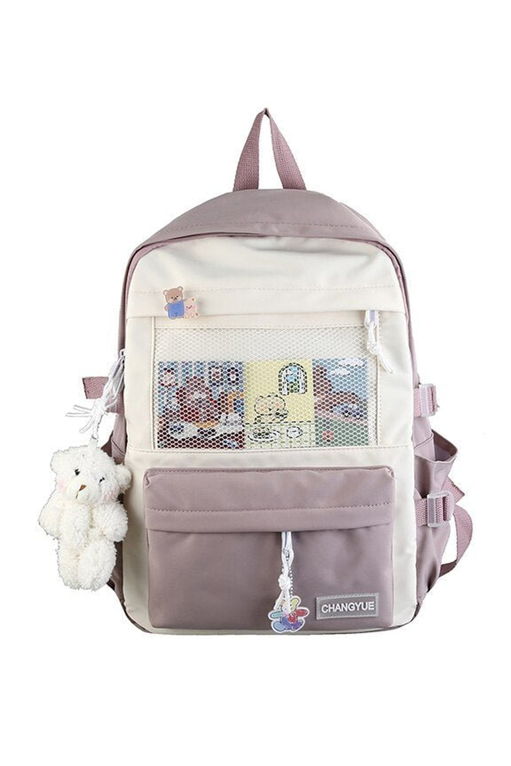 Pink College Fashion Pastel Backpack for school.