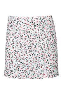 Coquette Floral Print Mini Skirt in White, blooming.