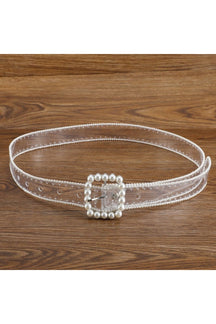 Coquette Pearl Transparent Belt