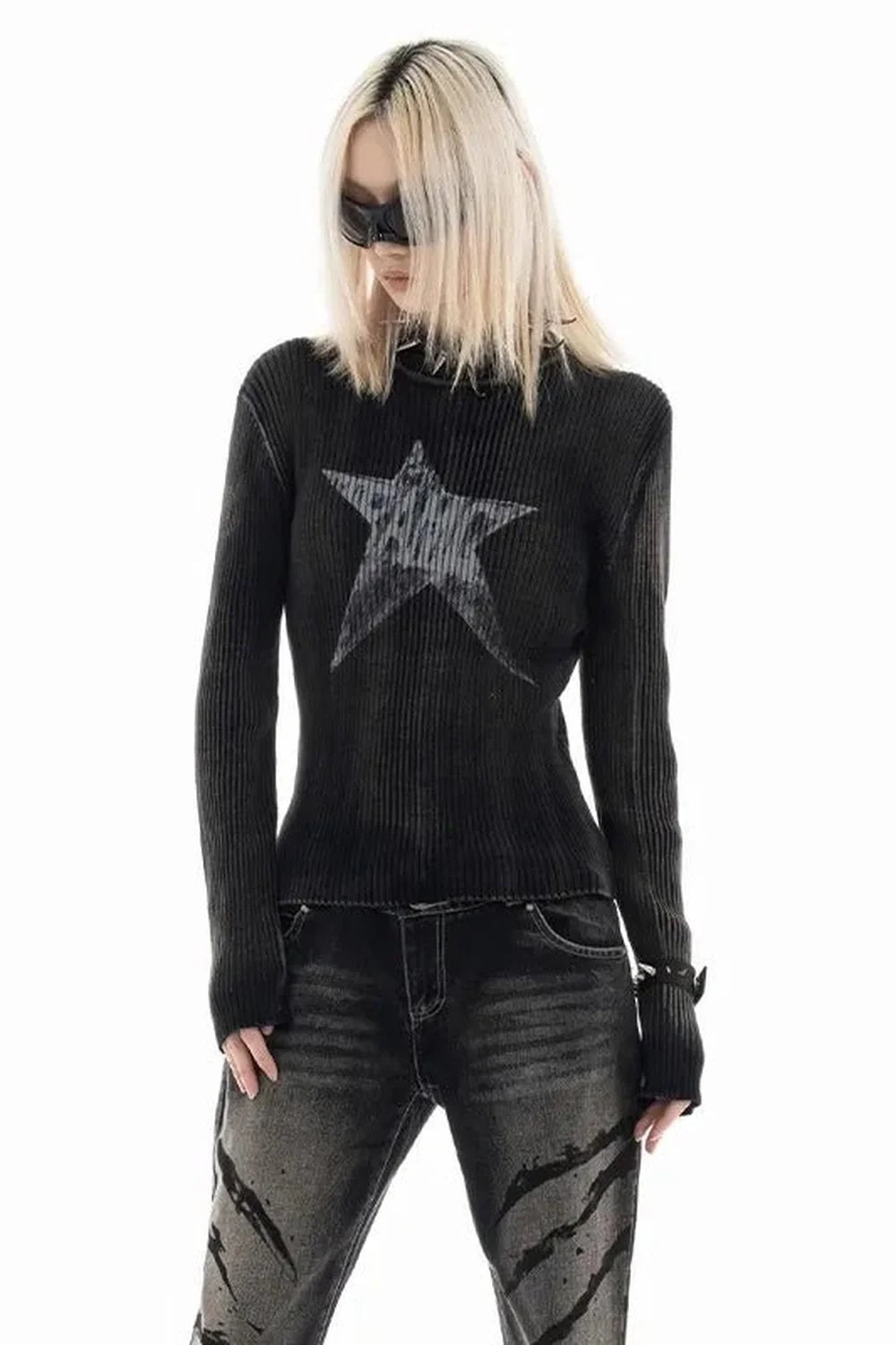 Cosmic Grunge Star Sweater