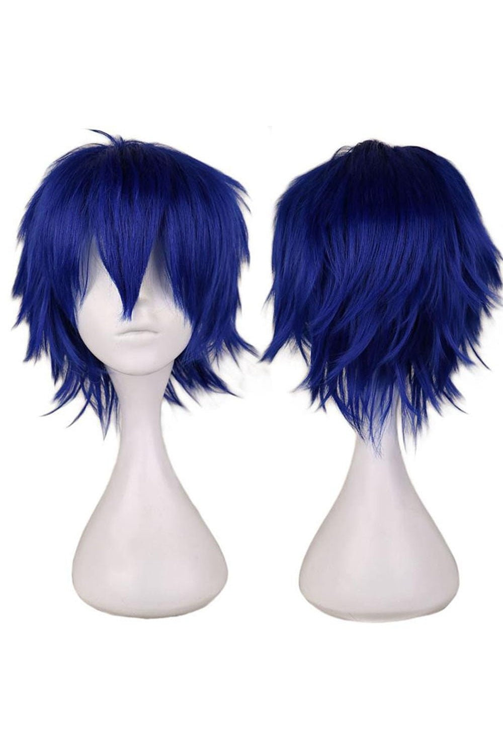 Dark blue Cosplay Egirl Preppy Anime Wig striking.