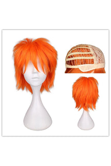 Vibrant light orange Cosplay Egirl Anime Wig.