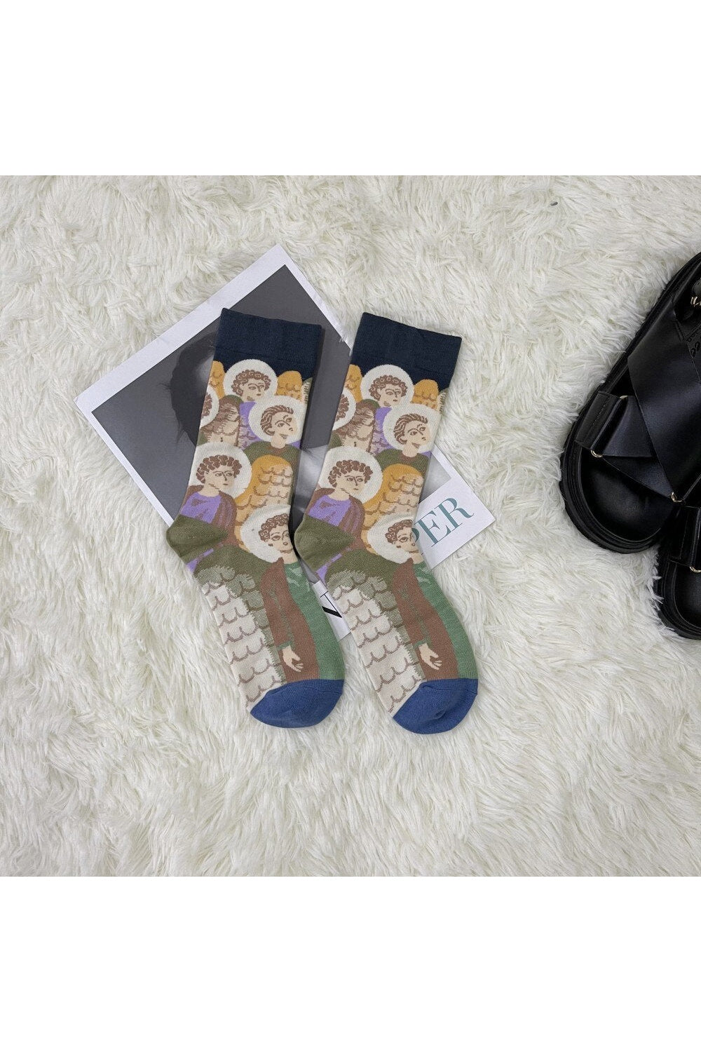 Cotton Abstract Art Socks