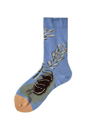 Cotton Abstract Art Socks