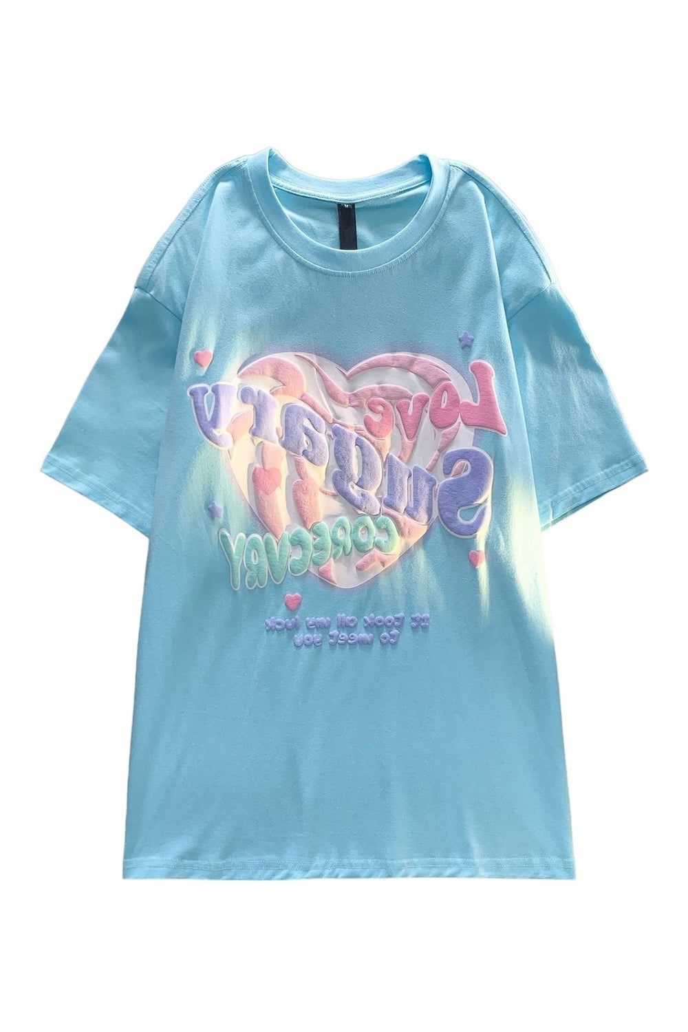 Cotton Blue College Summer T-Shirt