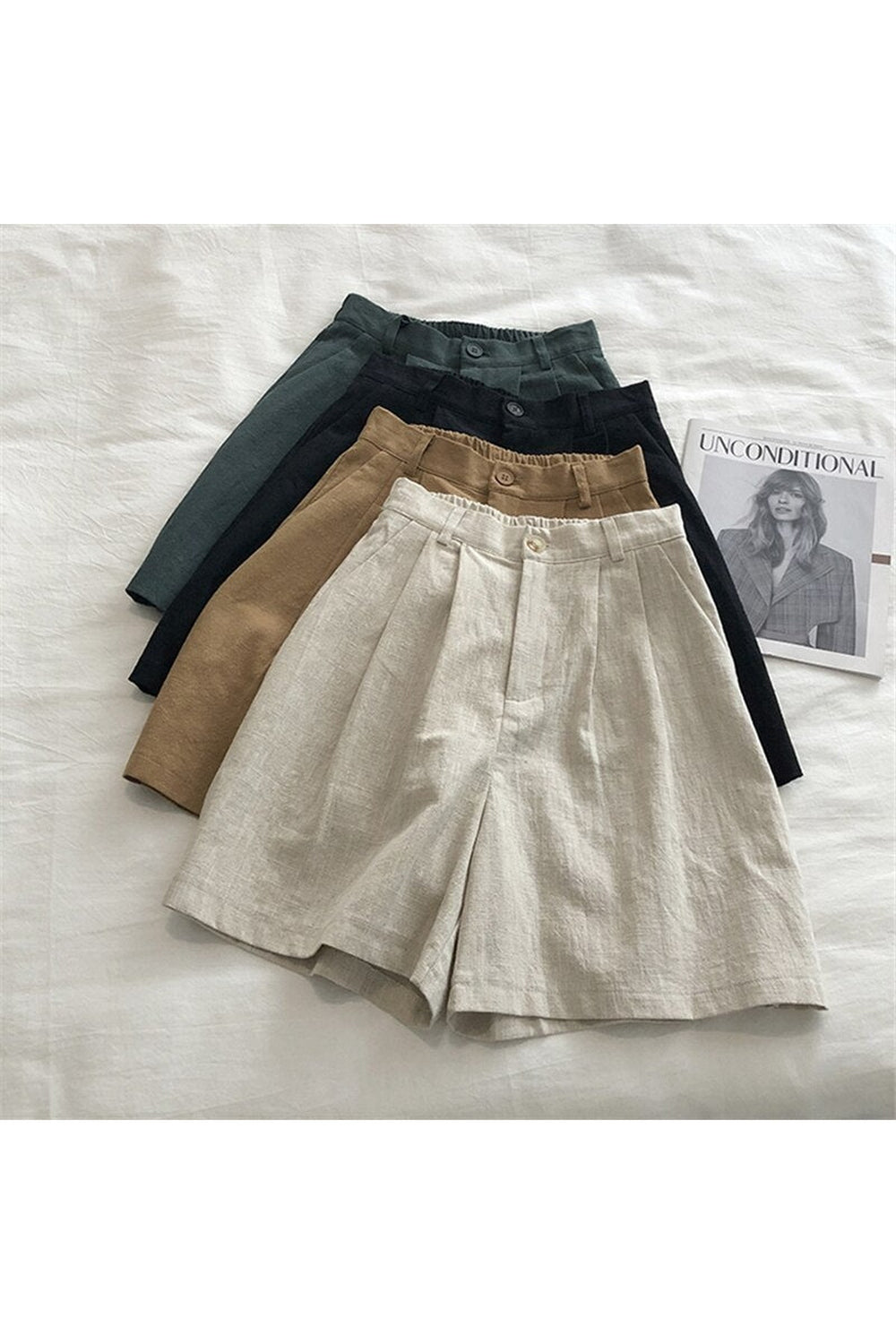 Cotton Linen Retro Shorts