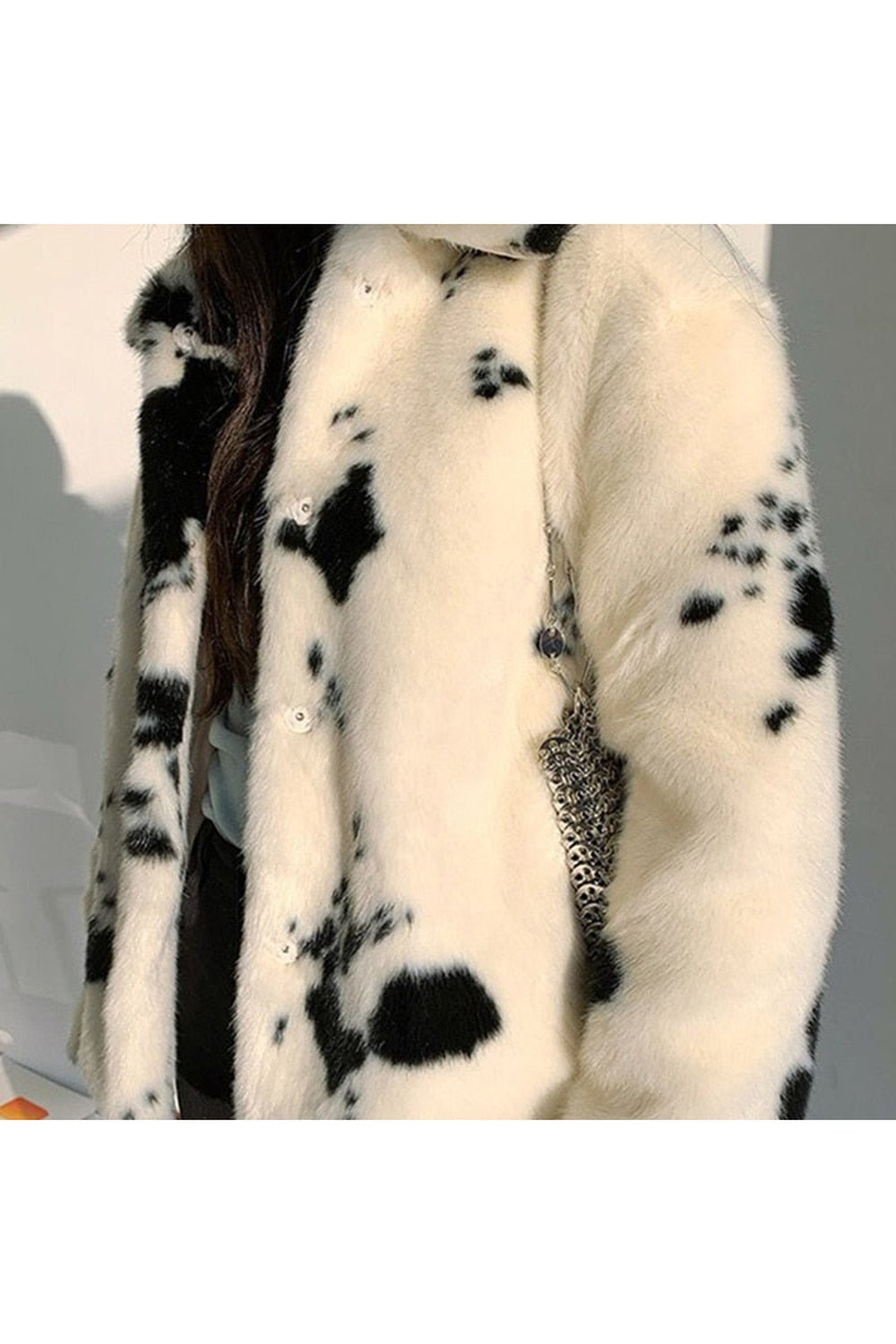 Fall Cow Print Warm Jacket