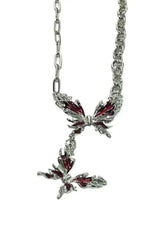 Crimson Butterfly Chain Necklace