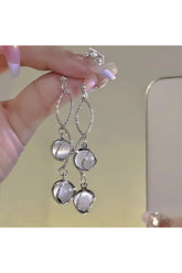 Crystal Twirl Drop Earrings