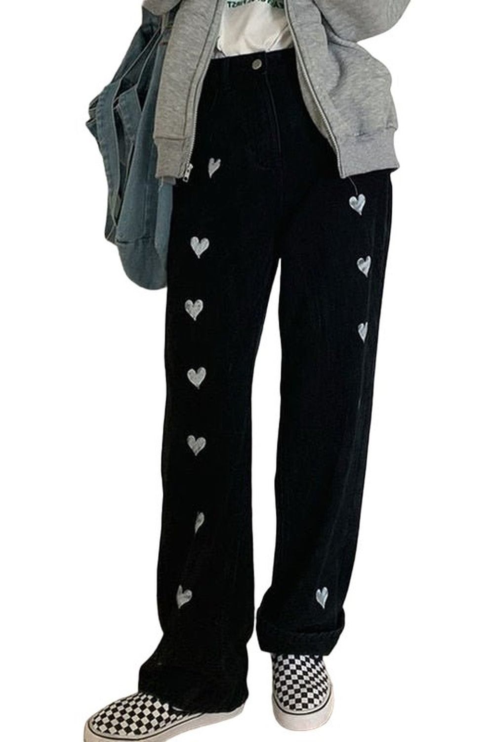 Black Fall Cute Casual Jeans for chic look.