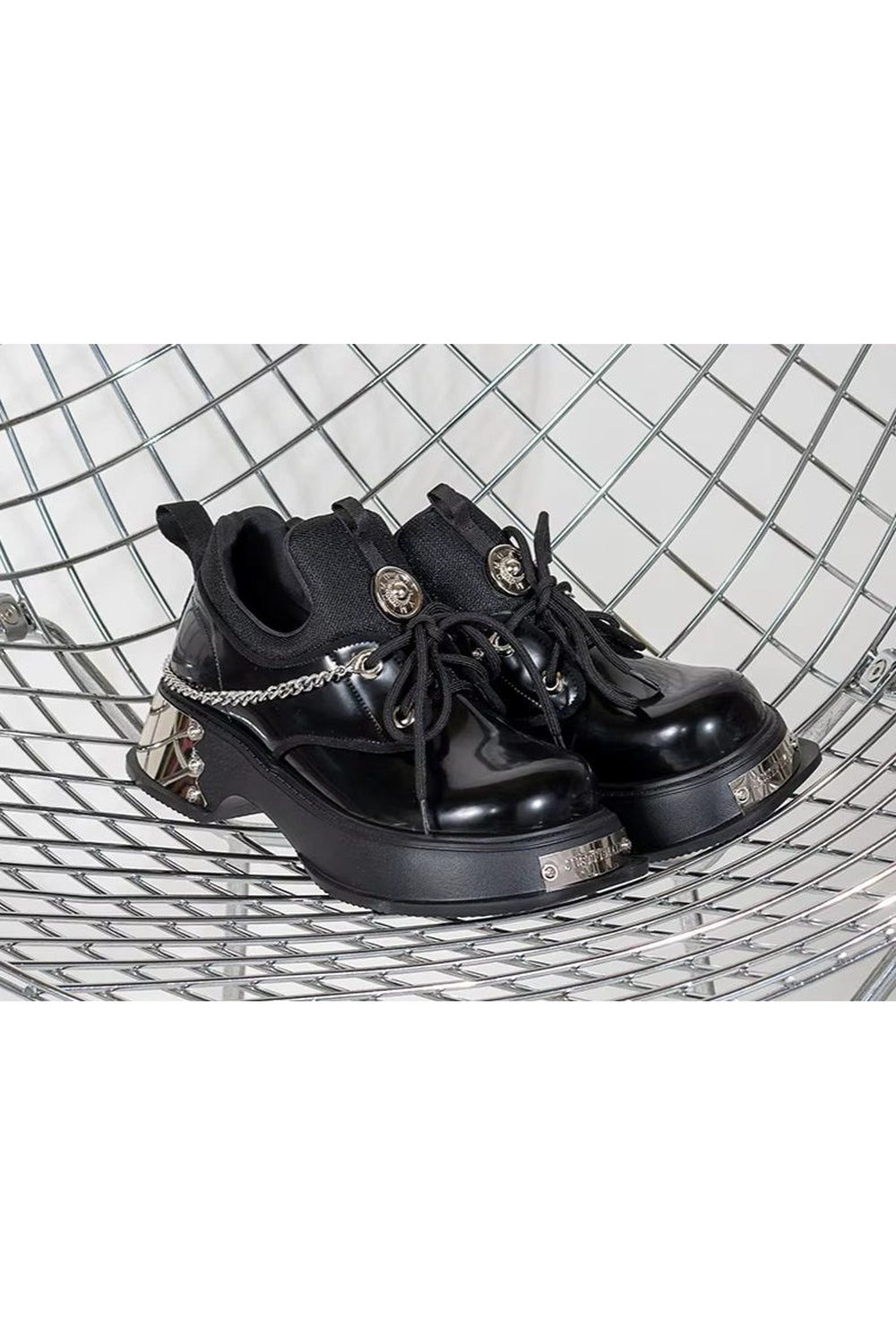 Cyber Skull Metal Platform Shoes