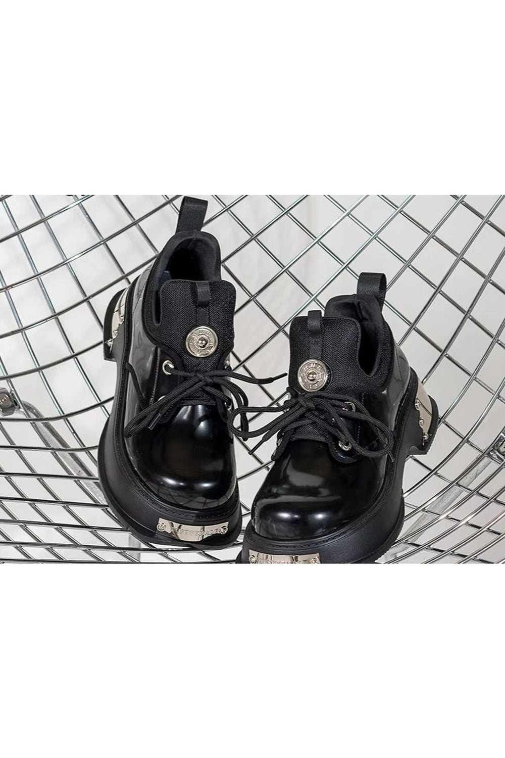 Cyber Skull Metal Platform Shoes