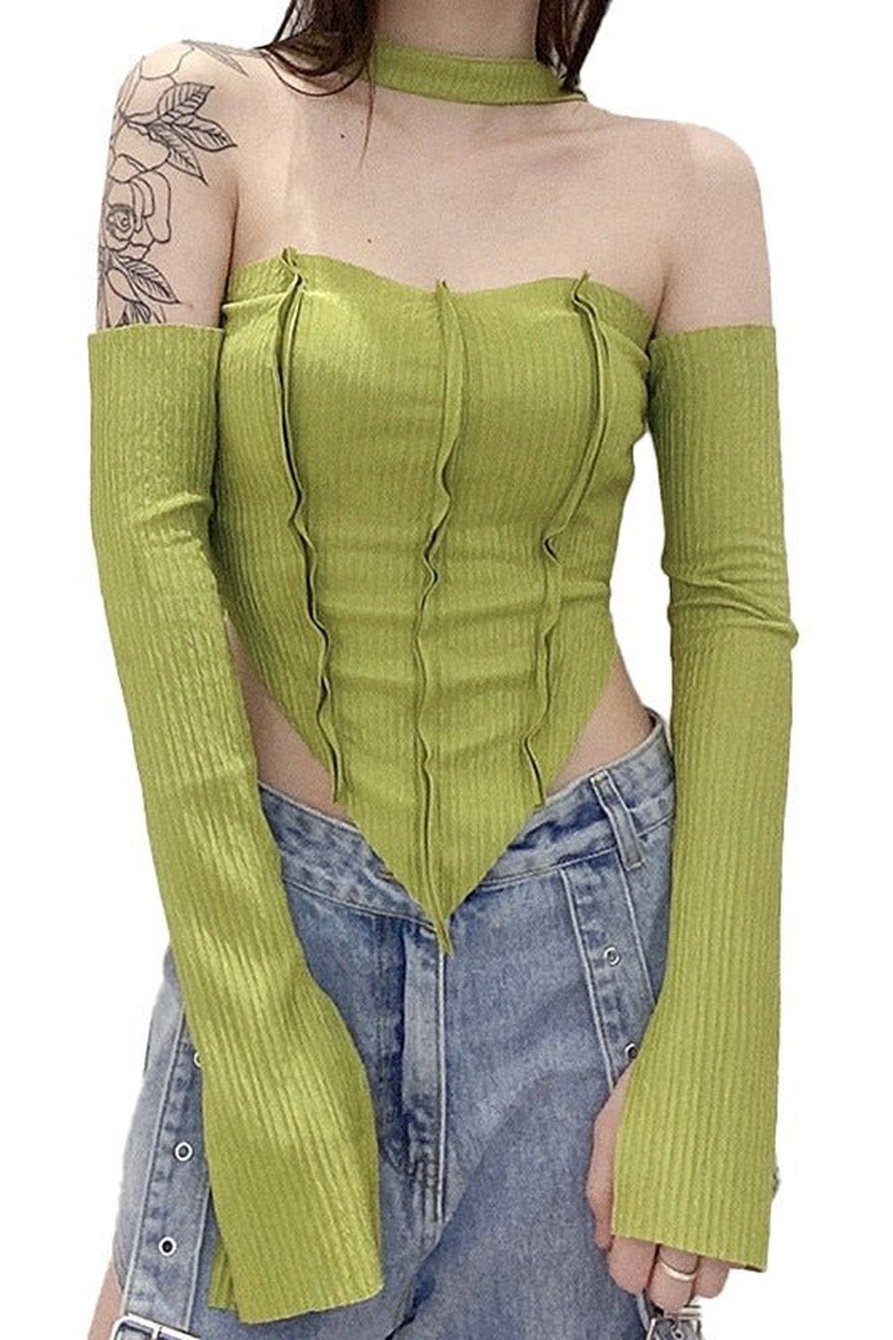 Stylish Cyber Y2k Crop Top variant 1.